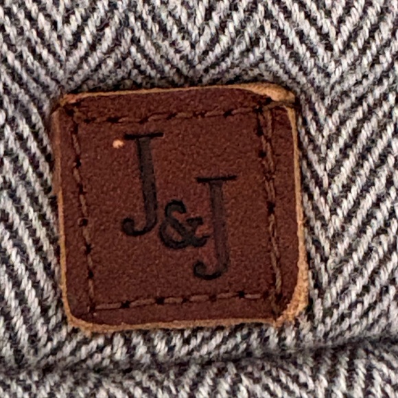 Janie and Jack Kids Herringbone Puffer Vest Grey Lined Snap Front Close Size 3-4 - Picture 7 of 10